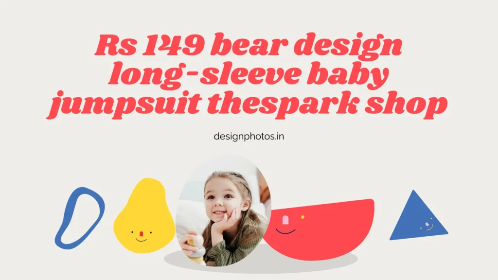 rs 149 bear design long-sleeve baby jumpsuit thespark shop
