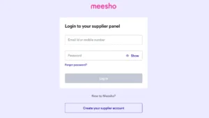 Meesho Supplier Login Panel