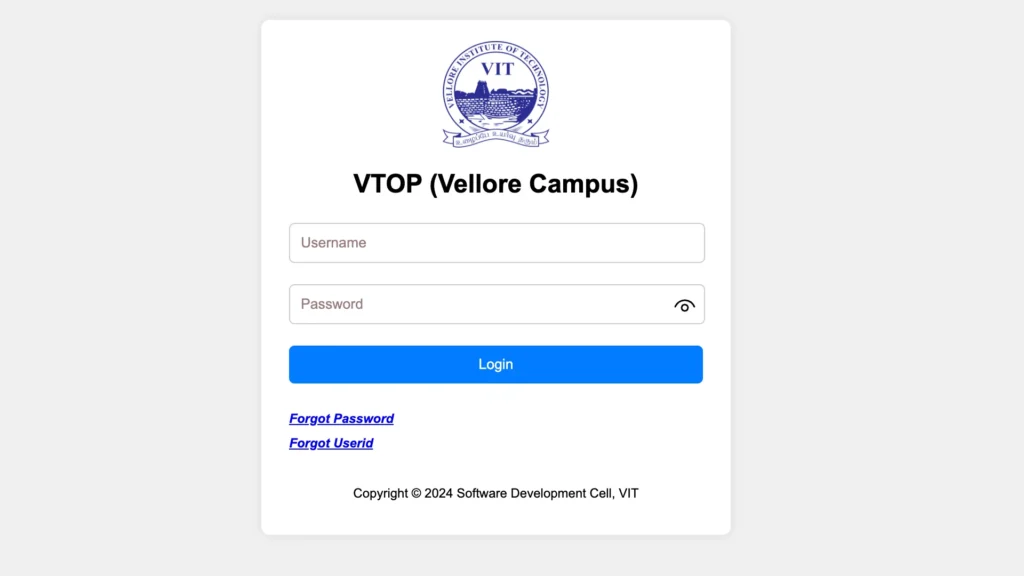 VTOP Login