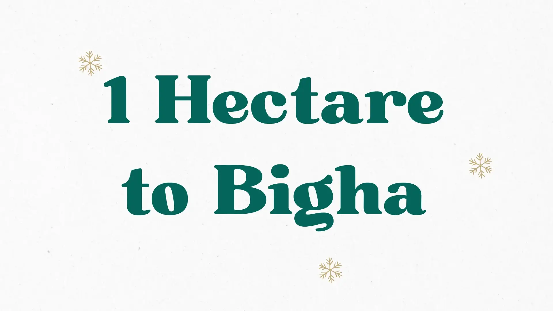 1 Hectare to Bigha