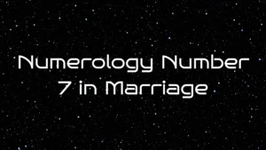 Numerology Number 7 in Marriage